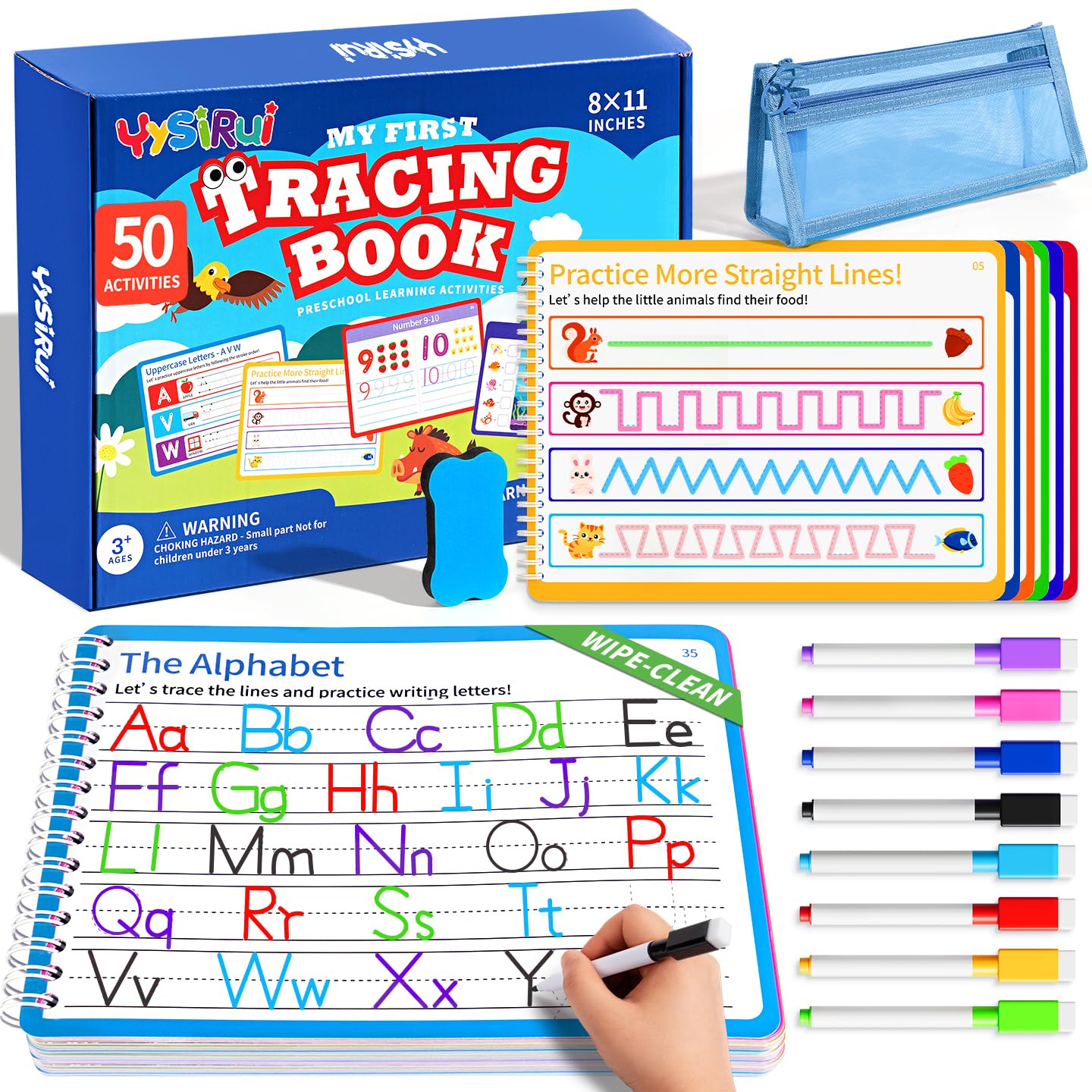 YySiRui Preschool Learning Activities Kit – Tracing Books for Kids 3+