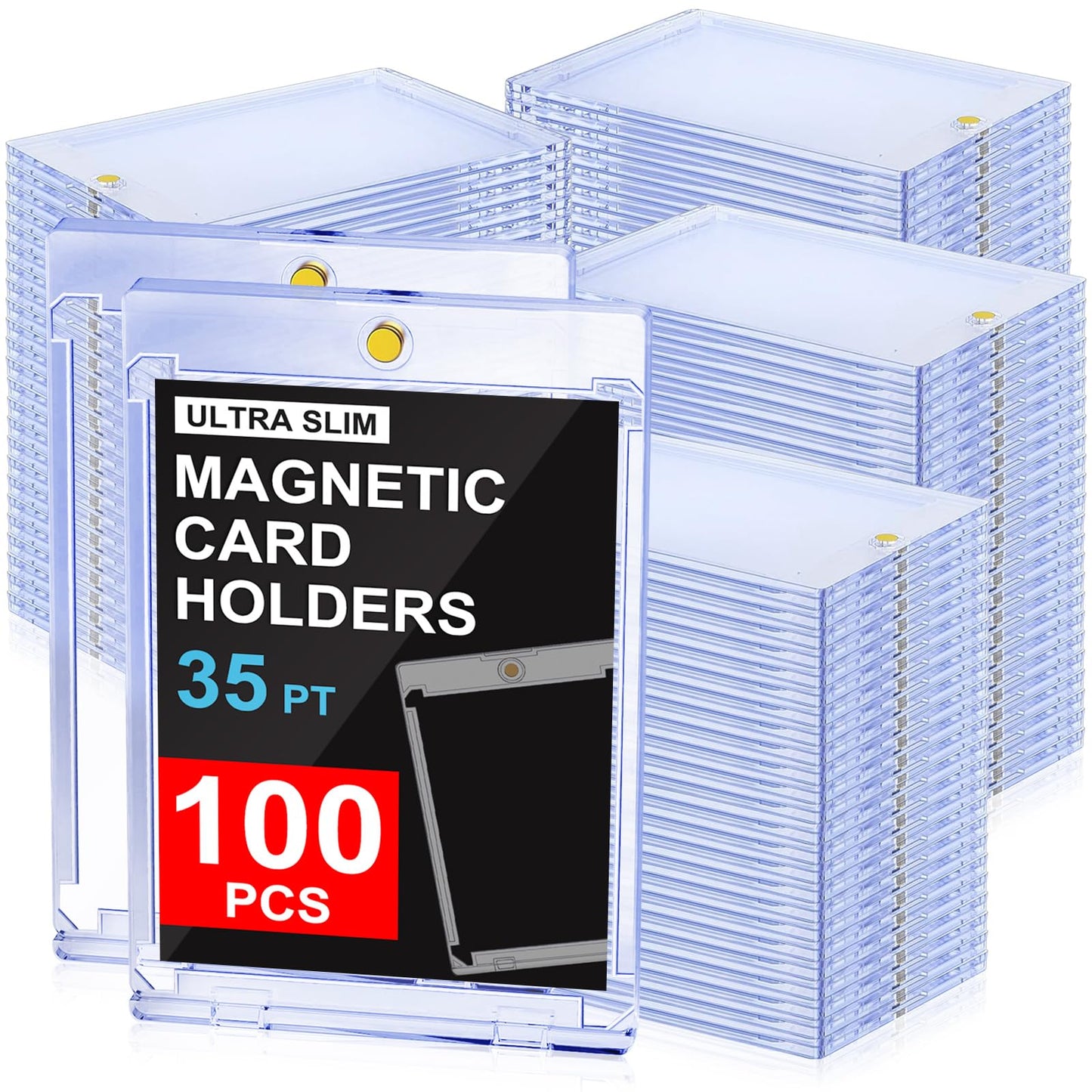 YZtree 100ct Magnetic Card Holders – 35pt One Touch UV-Protected Case