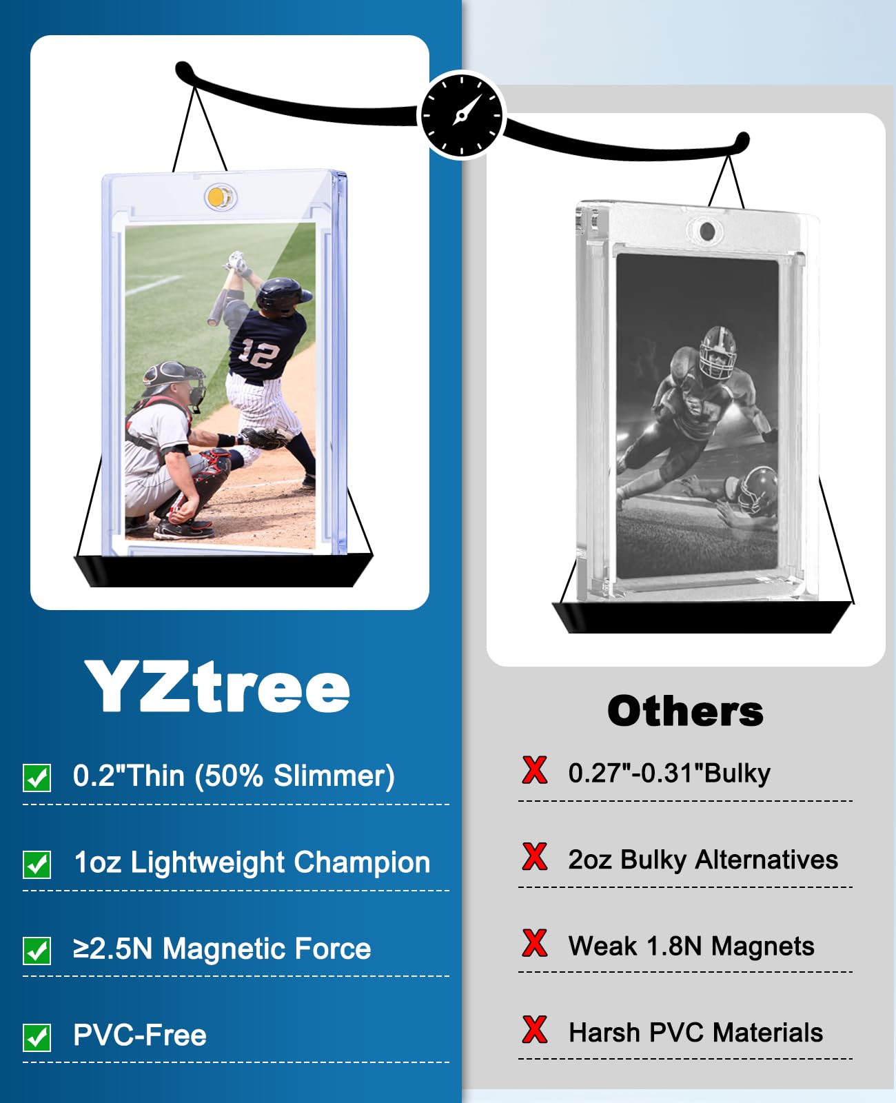 YZtree 100ct Magnetic Card Holders – 35pt One Touch UV-Protected Case
