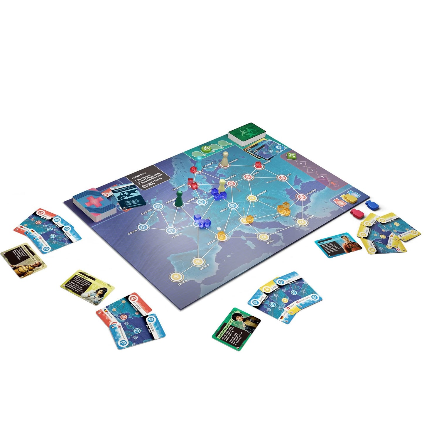 Pandemic Hot Zone Europe Board Game – Cooperative Strategy by Z-Man Games | 2-4 Players, 30 Minutes