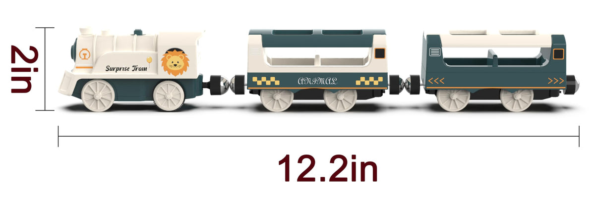 Z MAYABBO Battery Powered 3-Car Train Set for Wooden Tracks – Compatible with Thomas & Friends, Brio, Chuggington