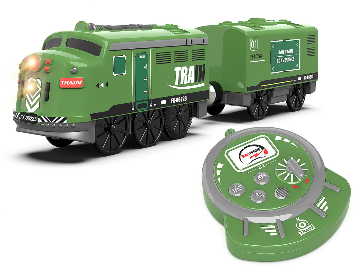 Z MAYABBO Train Toy Remote Control Locomotive – 24G Battery-Powered Set for Wooden Tracks (Thomas, Brio, Chuggington Compatible)