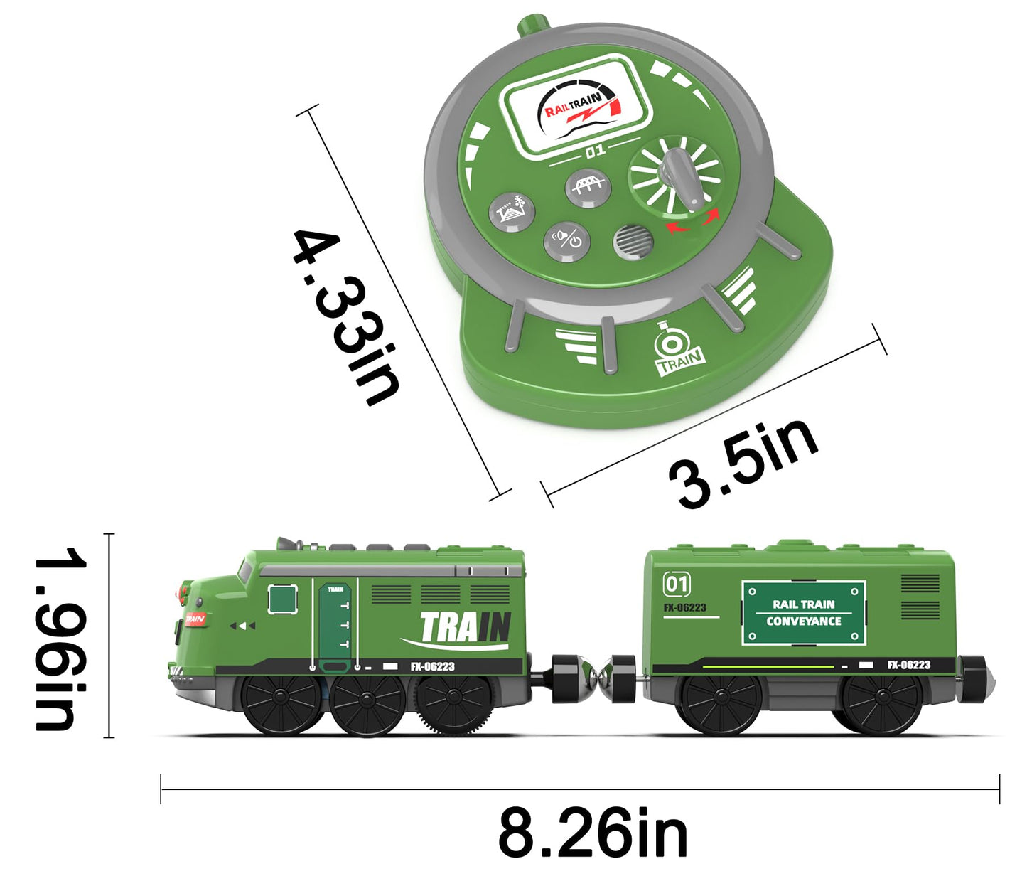 Z MAYABBO Train Toy Remote Control Locomotive – 24G Battery-Powered Set for Wooden Tracks (Thomas, Brio, Chuggington Compatible)