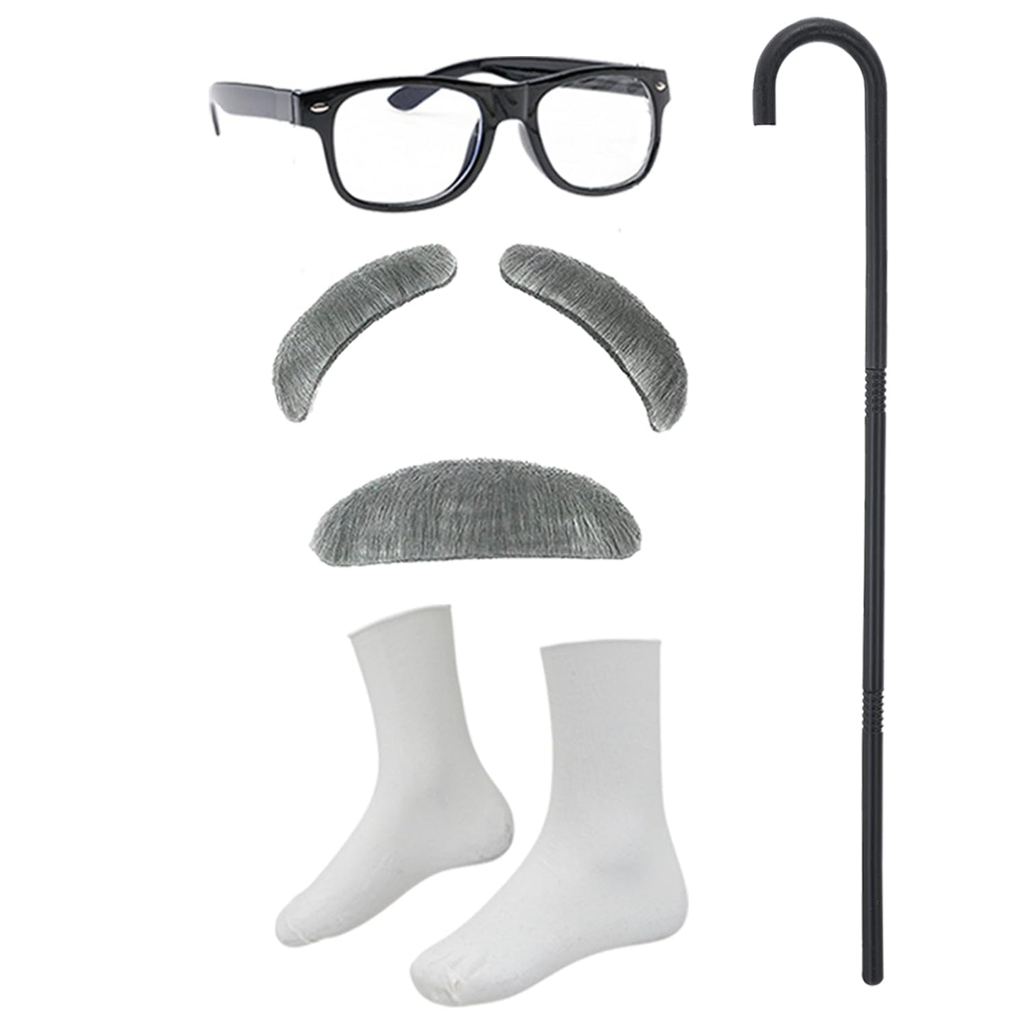 Z-Shop Old Man Costume for Kids – 100 Days of School Grandpa Outfit with Vest, Pants & Accessories