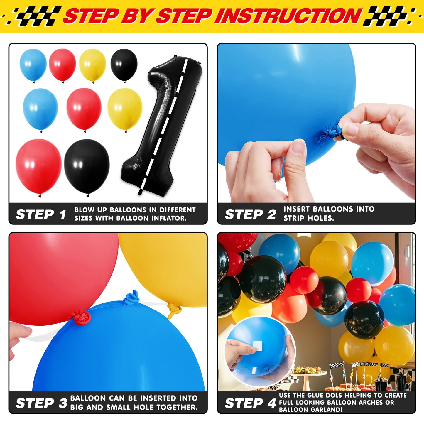 Z1juce Fast One Birthday Decorations for Boys - 1st Race Car Theme Party Supplies