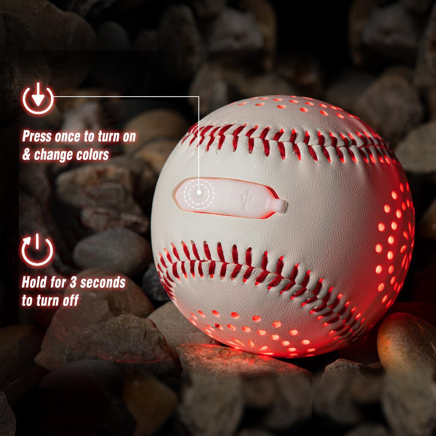 ZACEAC LED Rechargeable Baseball with 9 Lighting Modes – Glow in the Dark Toy for Kids