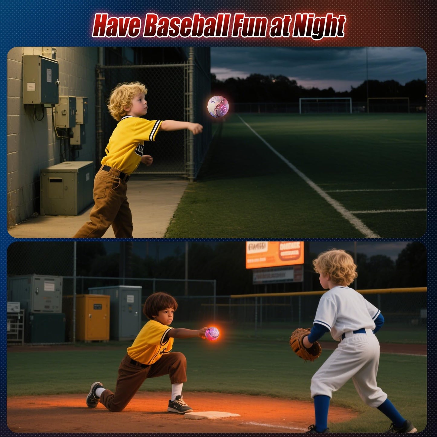 ZACEAC LED Rechargeable Baseball with 9 Lighting Modes – Glow in the Dark Toy for Kids