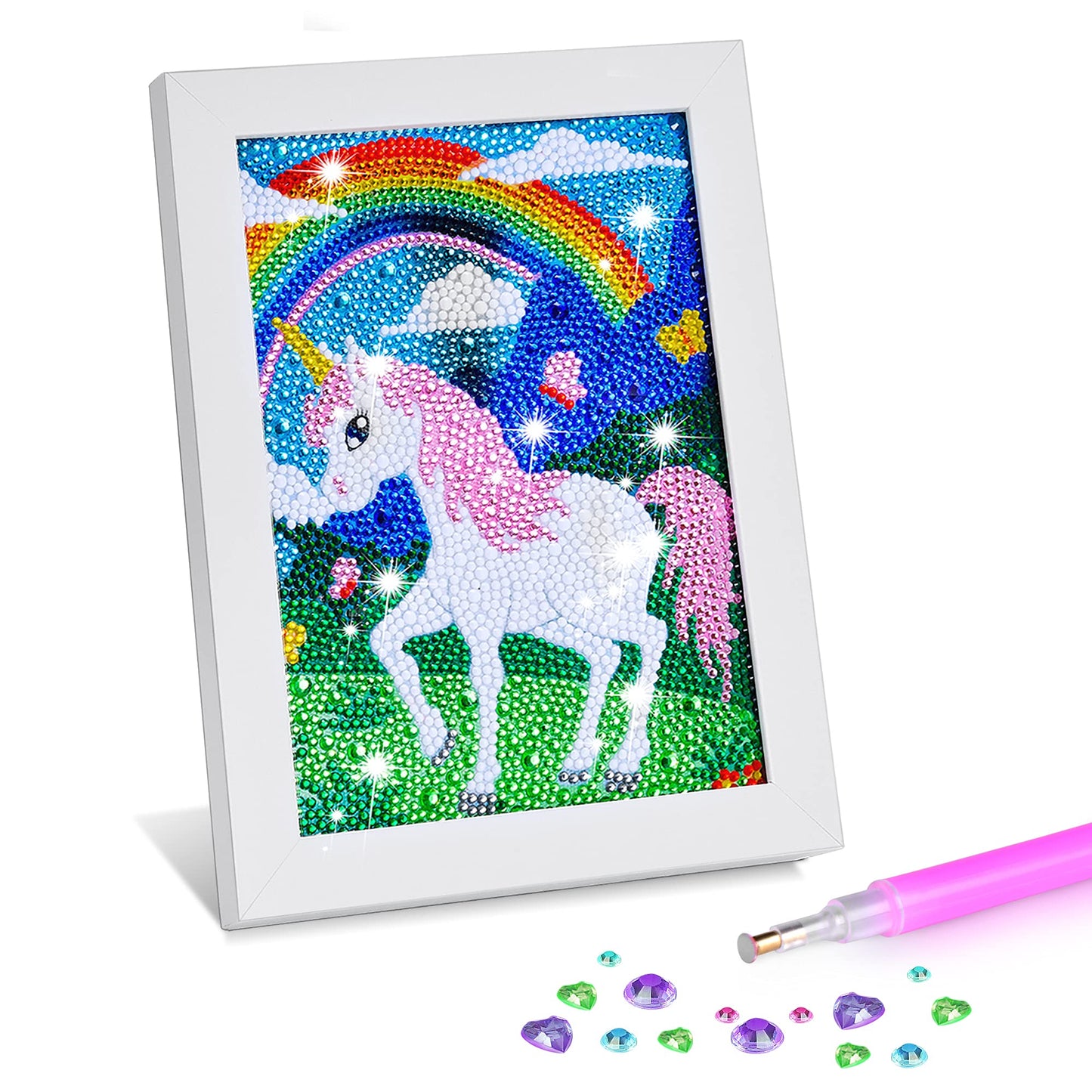 ZALIAFEI Diamond Art Kit for Kids with Frames | Mosaic Sticker Art