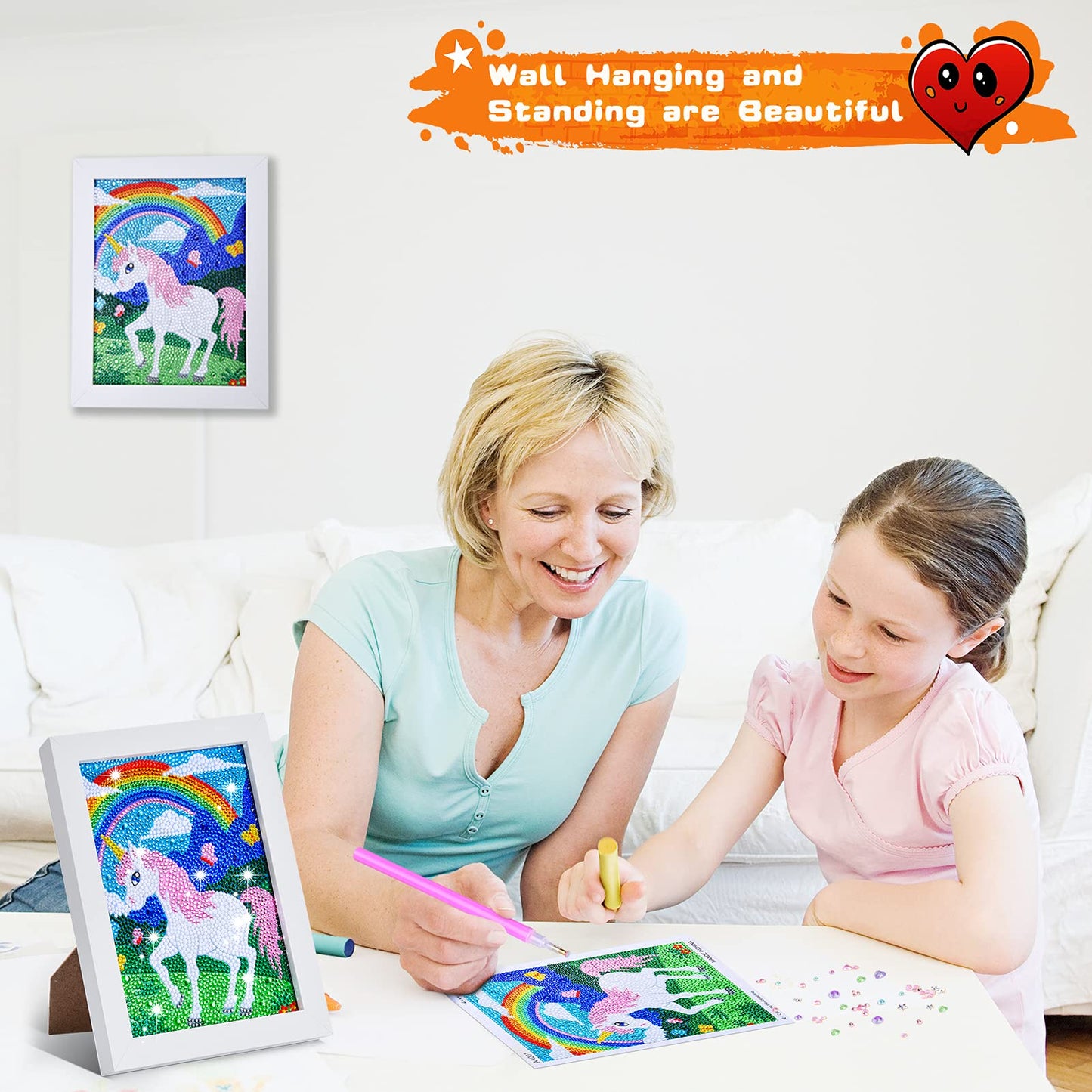 ZALIAFEI Diamond Art Kit for Kids with Frames | Mosaic Sticker Art
