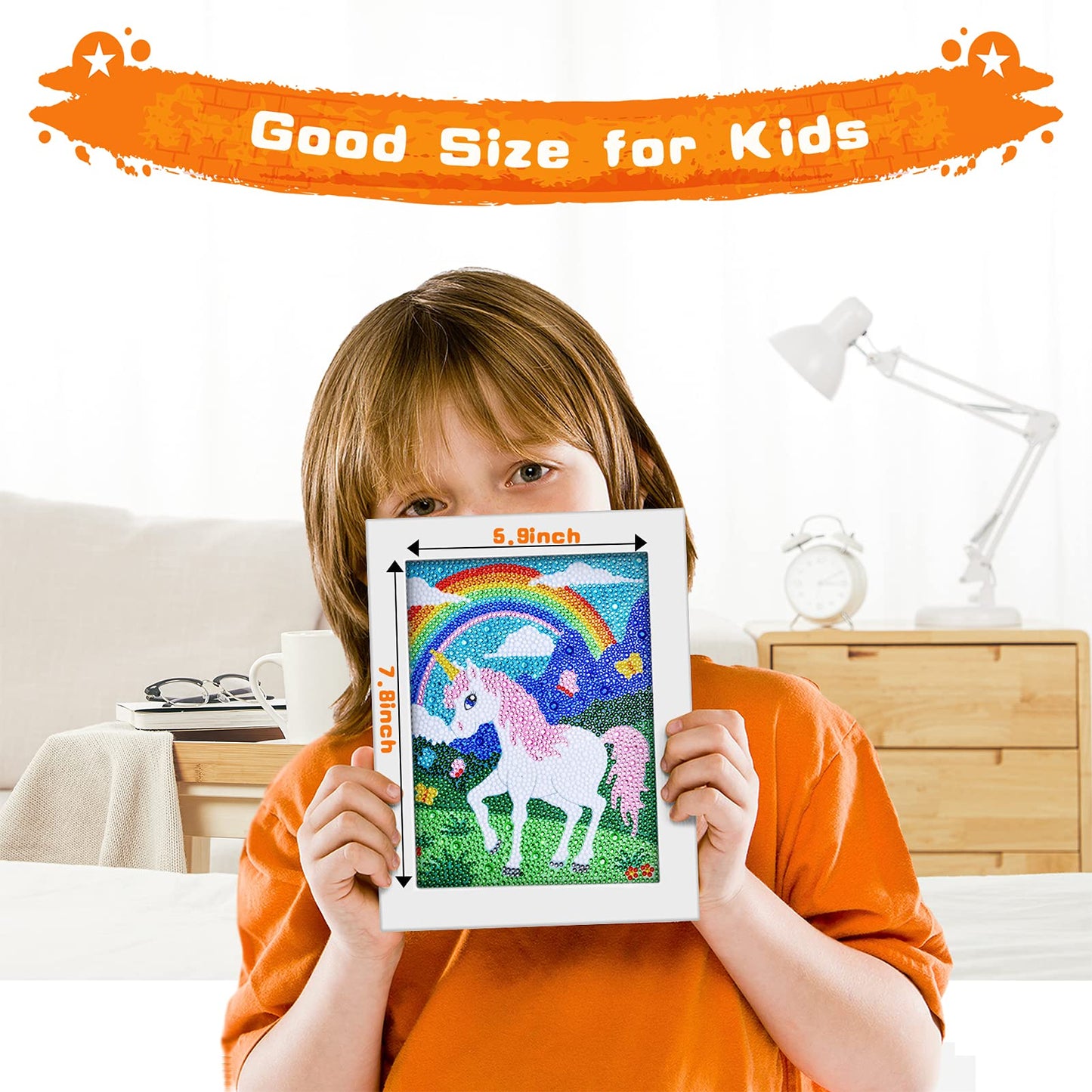 ZALIAFEI Diamond Art Kit for Kids with Frames | Mosaic Sticker Art