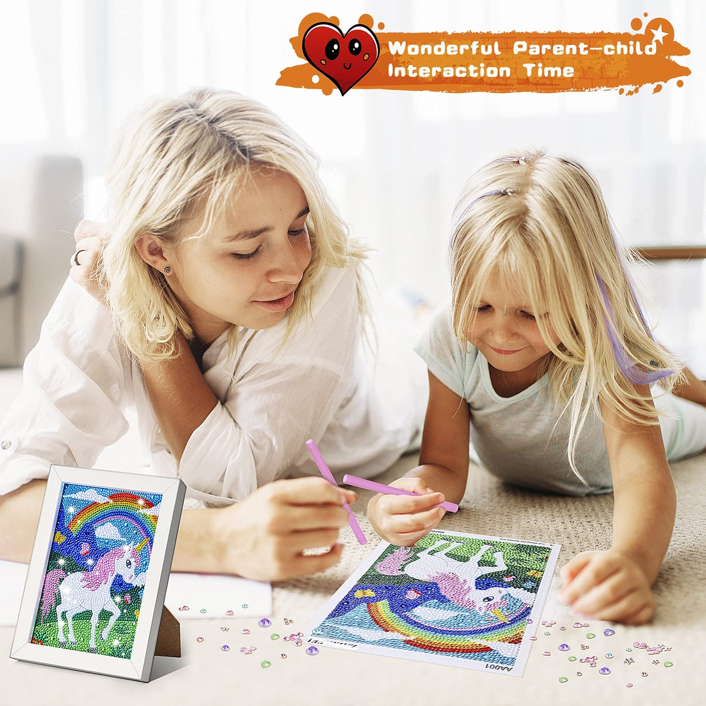 ZALIAFEI Diamond Art Kit for Kids with Frames | Mosaic Sticker Art