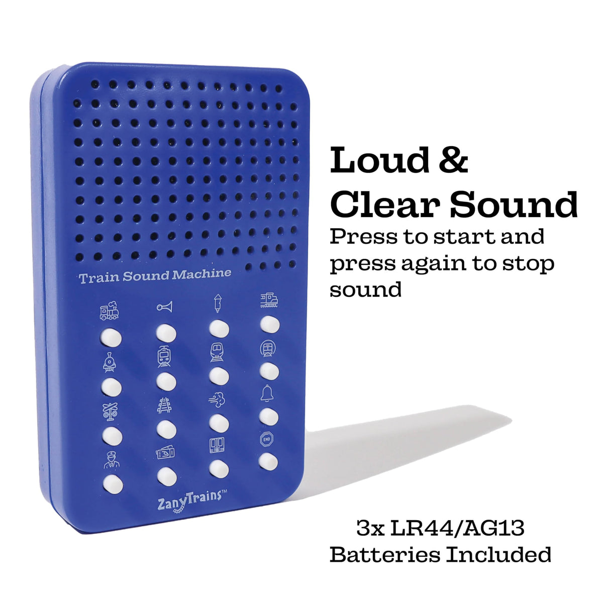 ZANY TRAINS Train Noisemaker | 16 Train Sounds & Portable Sound Board