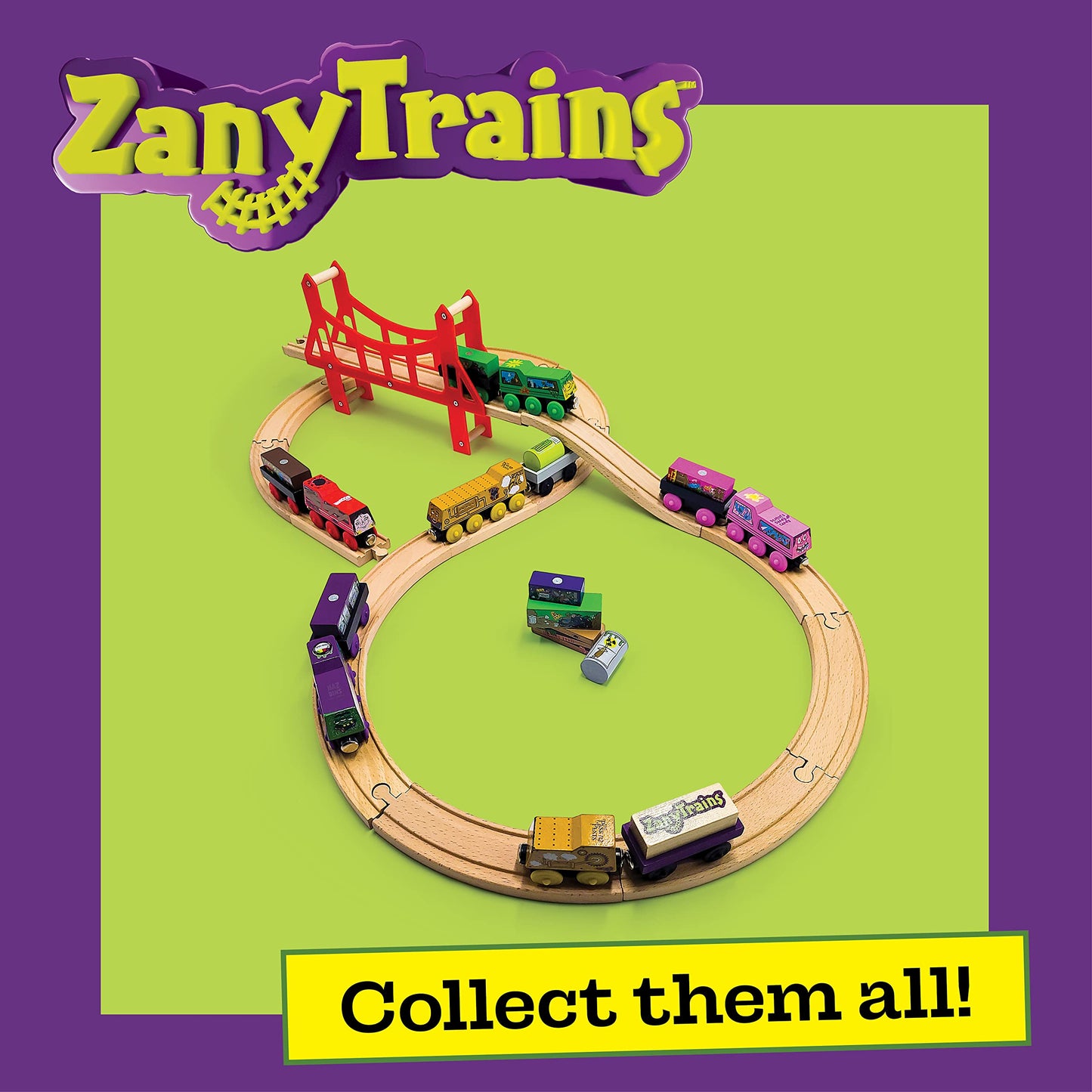 ZANY TRAINS Series 1: Wooden Train Set with Cargo – Sugar Rush Susie – All Wooden Track Compatible