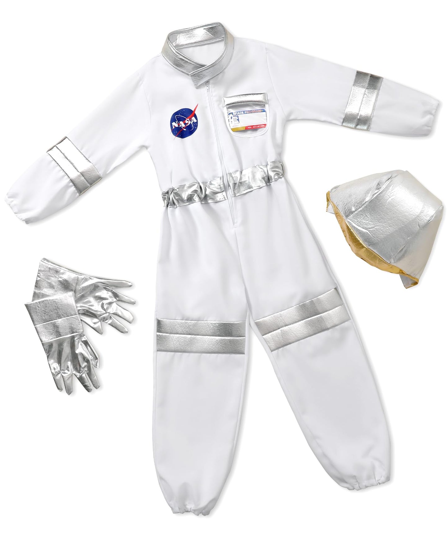ZapLute Kids Astronaut Costume – Space Jumpsuit, Helmet & Gloves for 7–10 Years | Halloween & Role Play