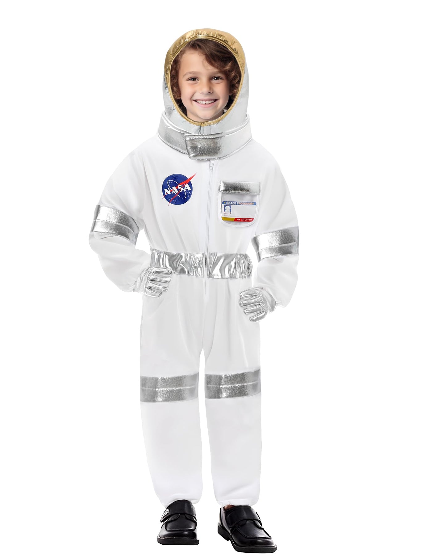 ZapLute Kids Astronaut Costume – Space Jumpsuit, Helmet & Gloves for 7–10 Years | Halloween & Role Play