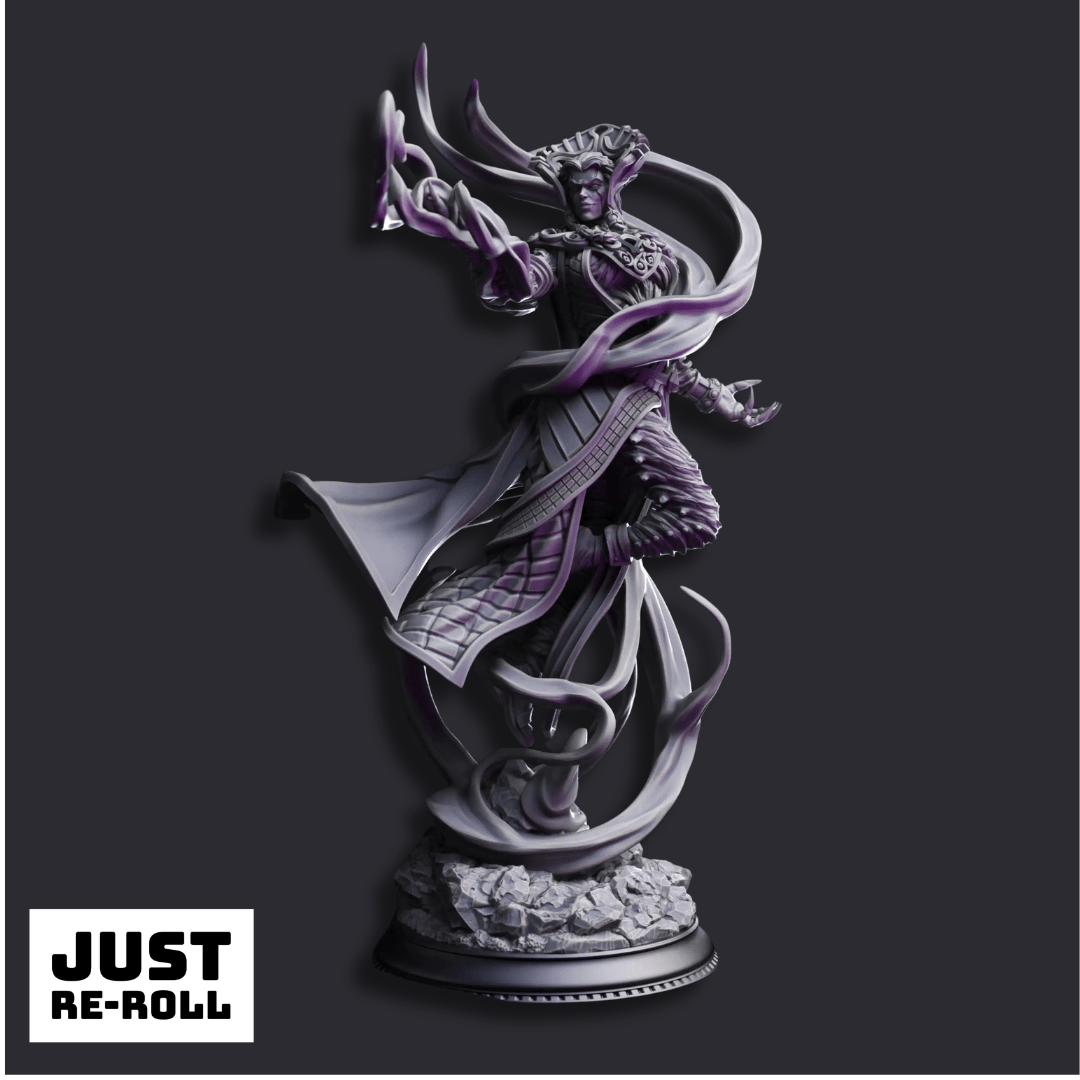 Zarinda Sorceress of the Empty Planes - 3D Printed Sorcerer Character Miniature
