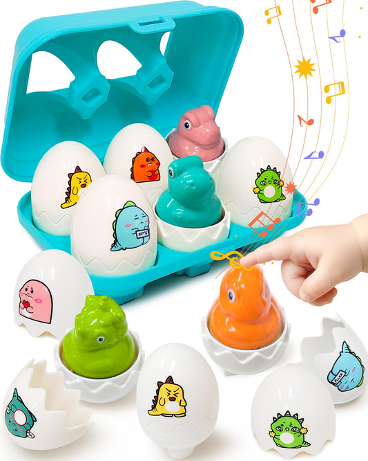 Zartores Easter Egg Toys for Toddlers 1-3 – Colorful Sensory Eggs & Matching Set