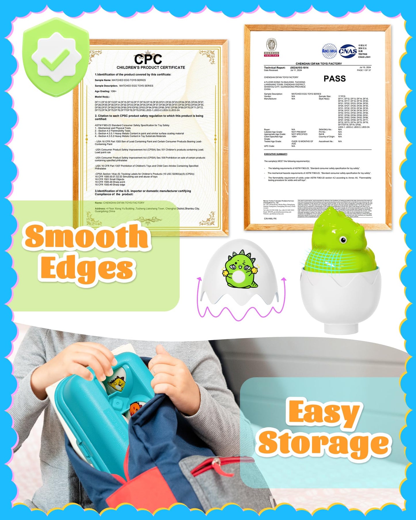 Zartores Easter Egg Toys for Toddlers 1-3 – Colorful Sensory Eggs & Matching Set