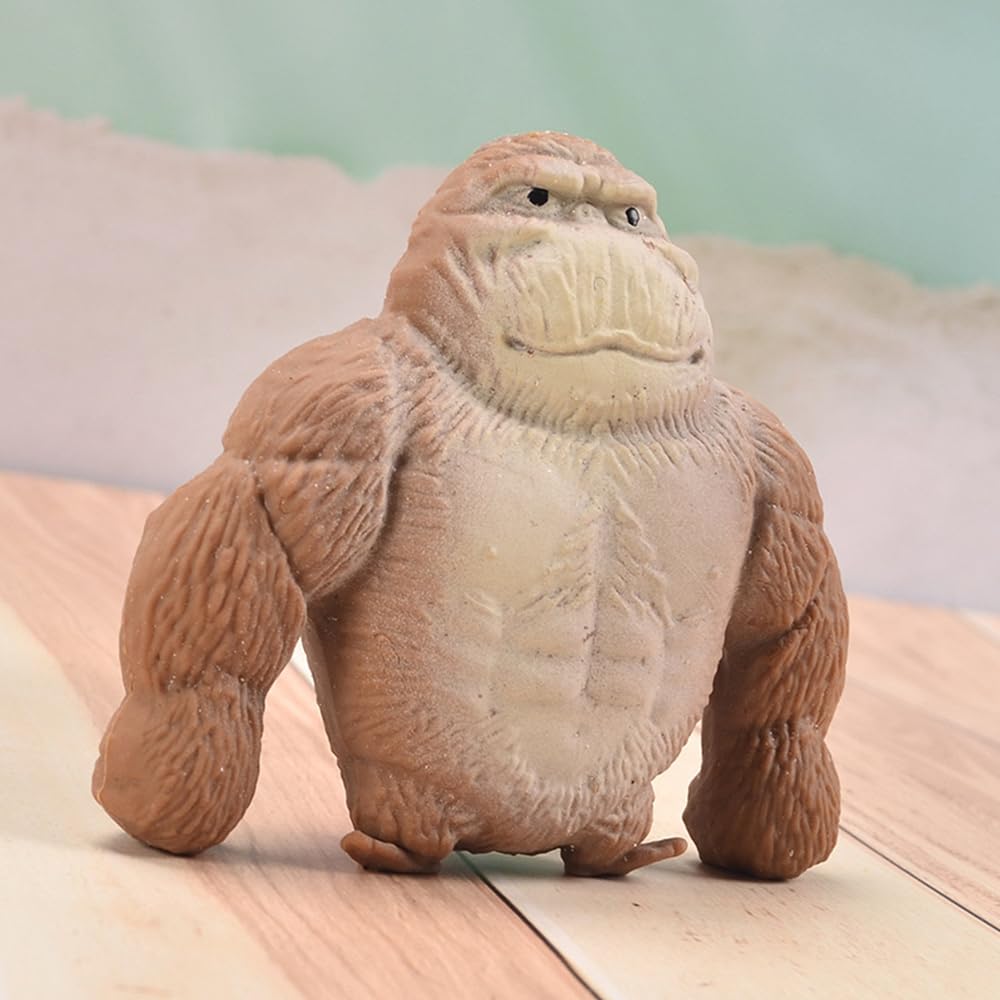 Zasnynua 2-Pack Random Color Monkey Stress Balls – Funny Squishy Fidget Toys