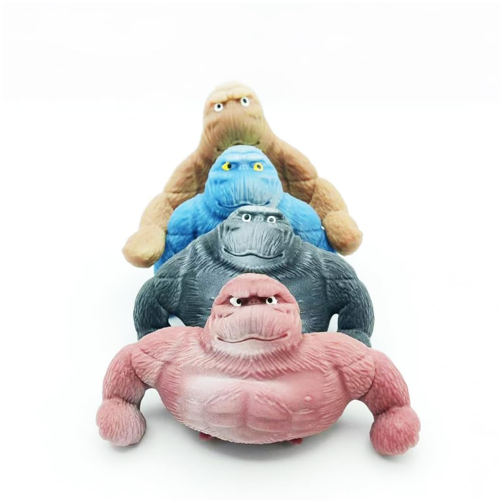 Zasnynua 2-Pack Random Color Monkey Stress Balls – Funny Squishy Fidget Toys