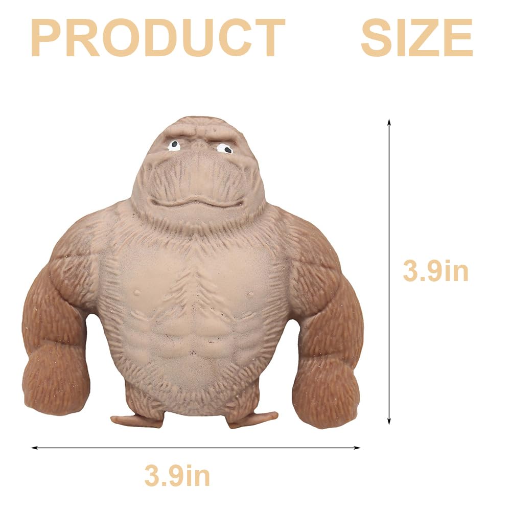 Zasnynua 2-Pack Random Color Monkey Stress Balls – Funny Squishy Fidget Toys