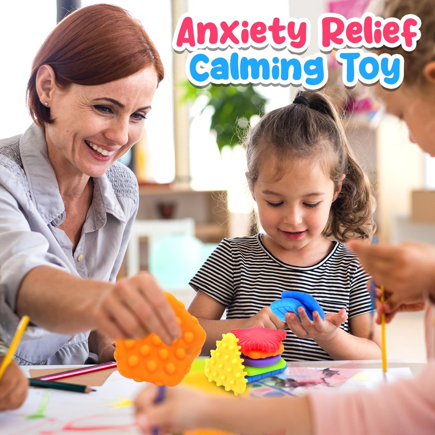 ZaxiDeel Squishy Sensory Toys for Kids – Soft Textured Fidget Toys for Autism and ADHD