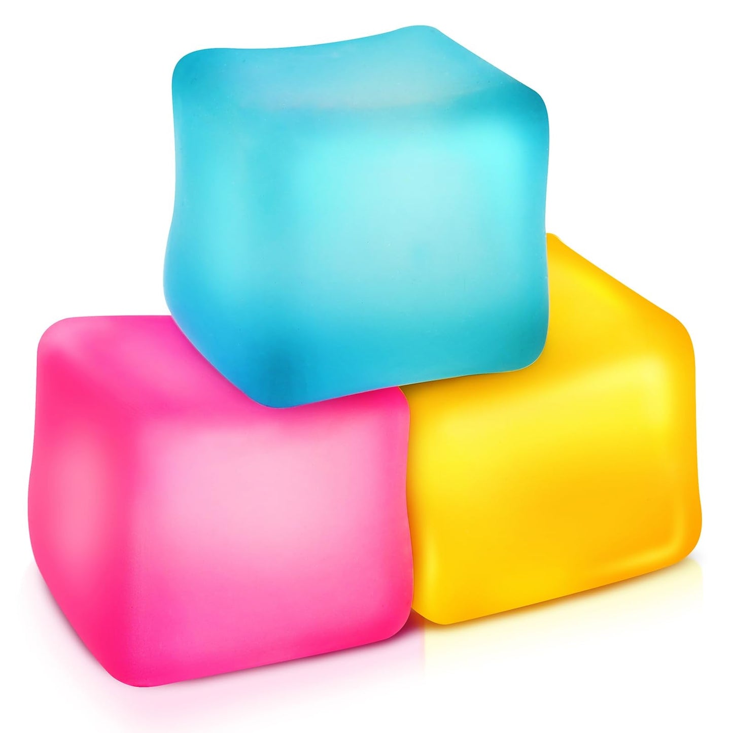 ZaxiDeel Stress Cube 3 Pack – High-Density Gel Fidget Toys (2.1-Inch Cubes)