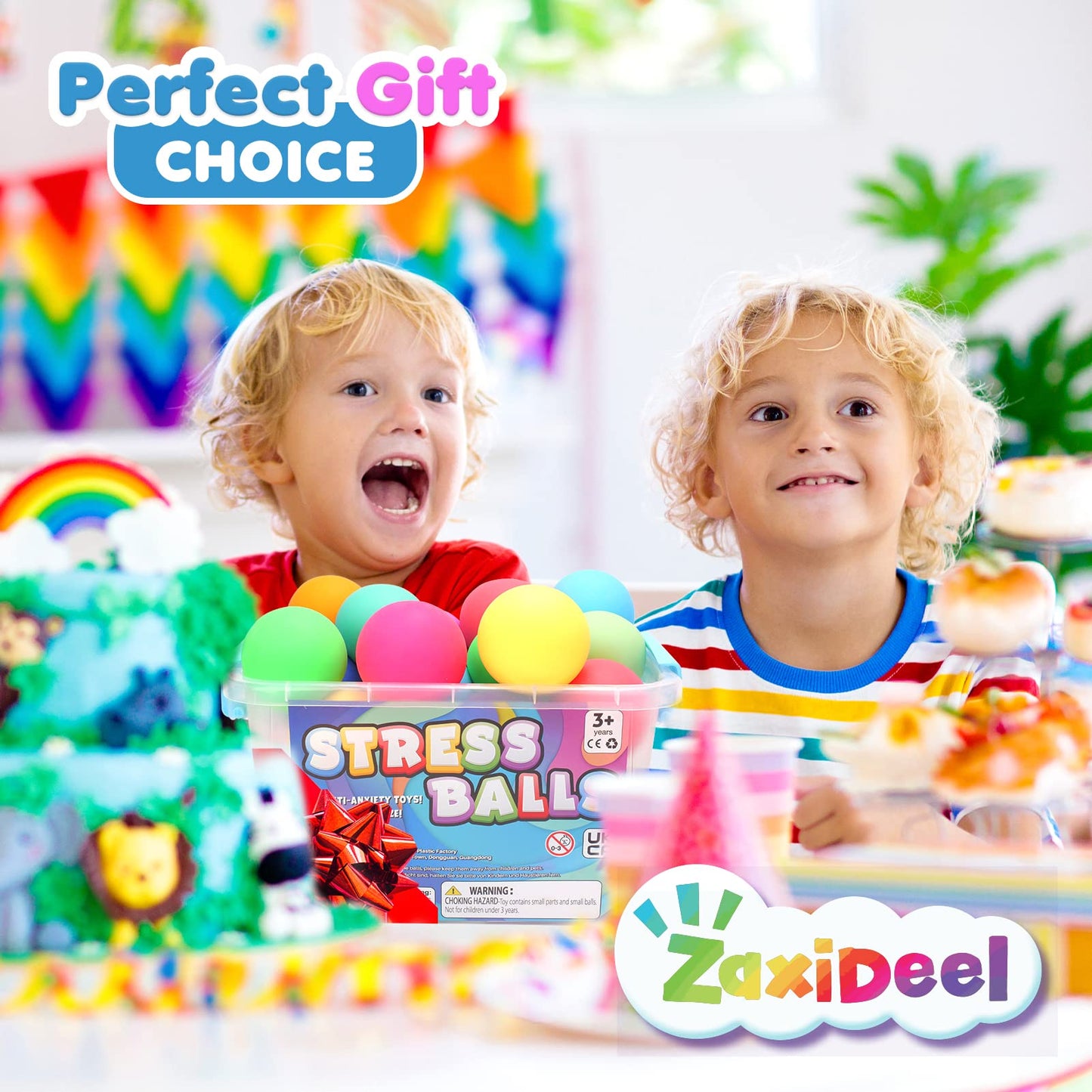ZaxiDeel Slow Rising Stress Ball 24 Pack - Fidget & Focus Toy