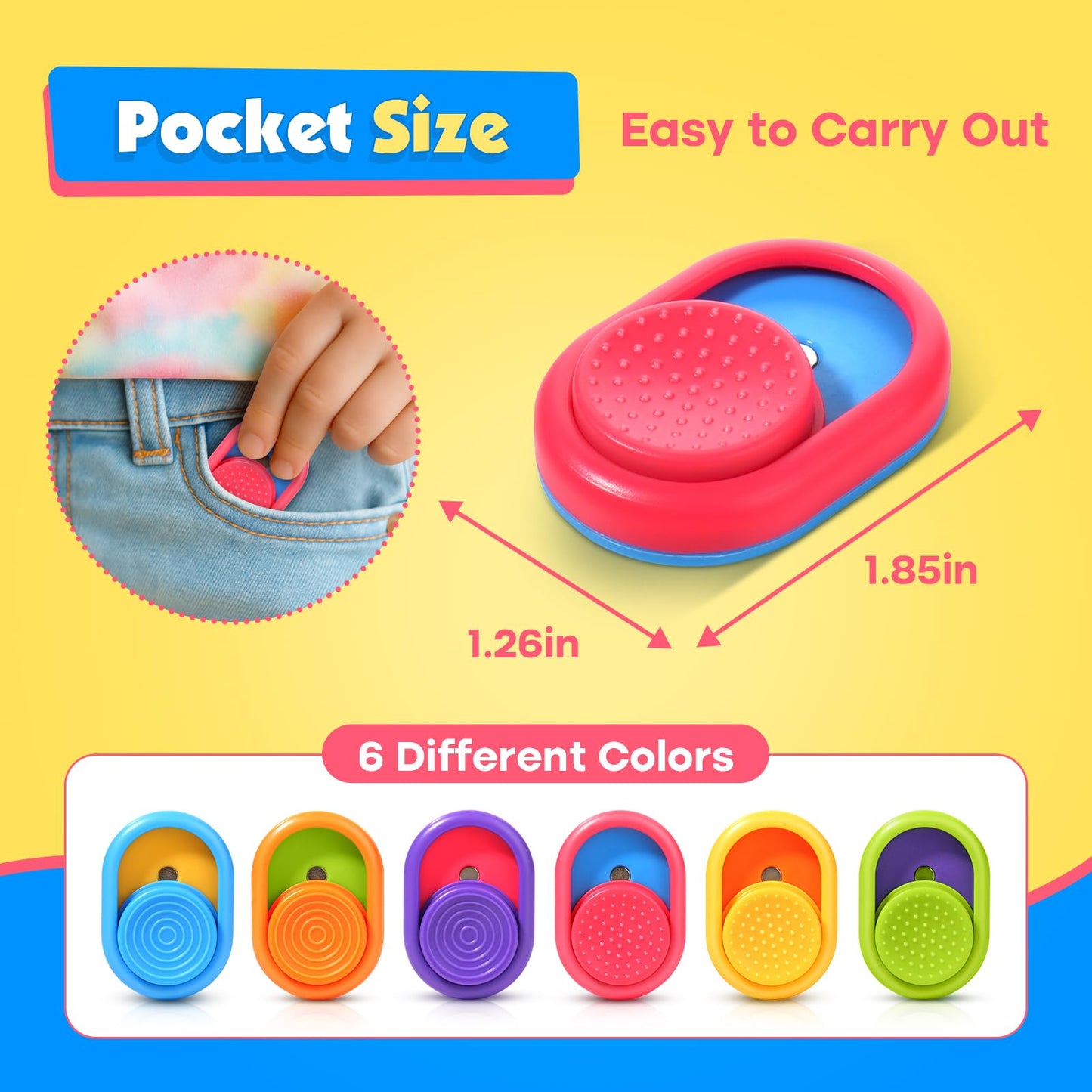 ZaxiDeel Sensory Fidget Magnetic Toys – Textured Sliders for Focus