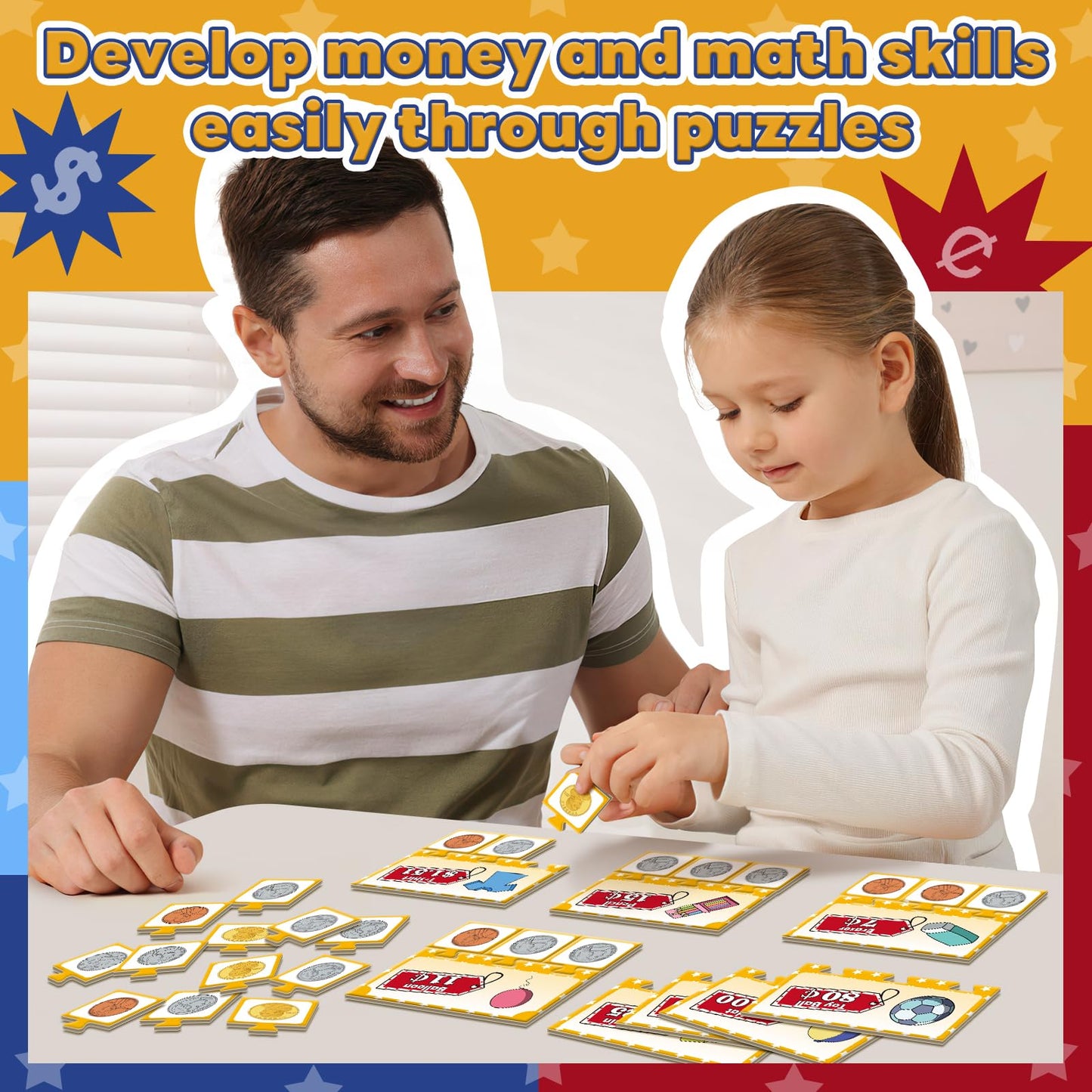 Zazopup Pretend Money Set for Kids — Learning Coins, Bills & Math Games