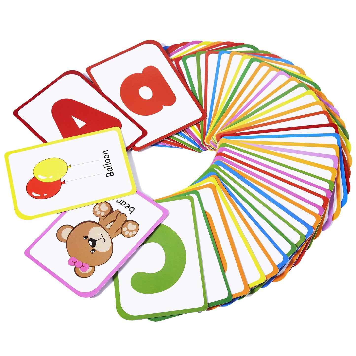 ZazzyKid Alphabet Flash Cards for Toddlers – 52 Double-Sided ABC Cards for Preschool Learning