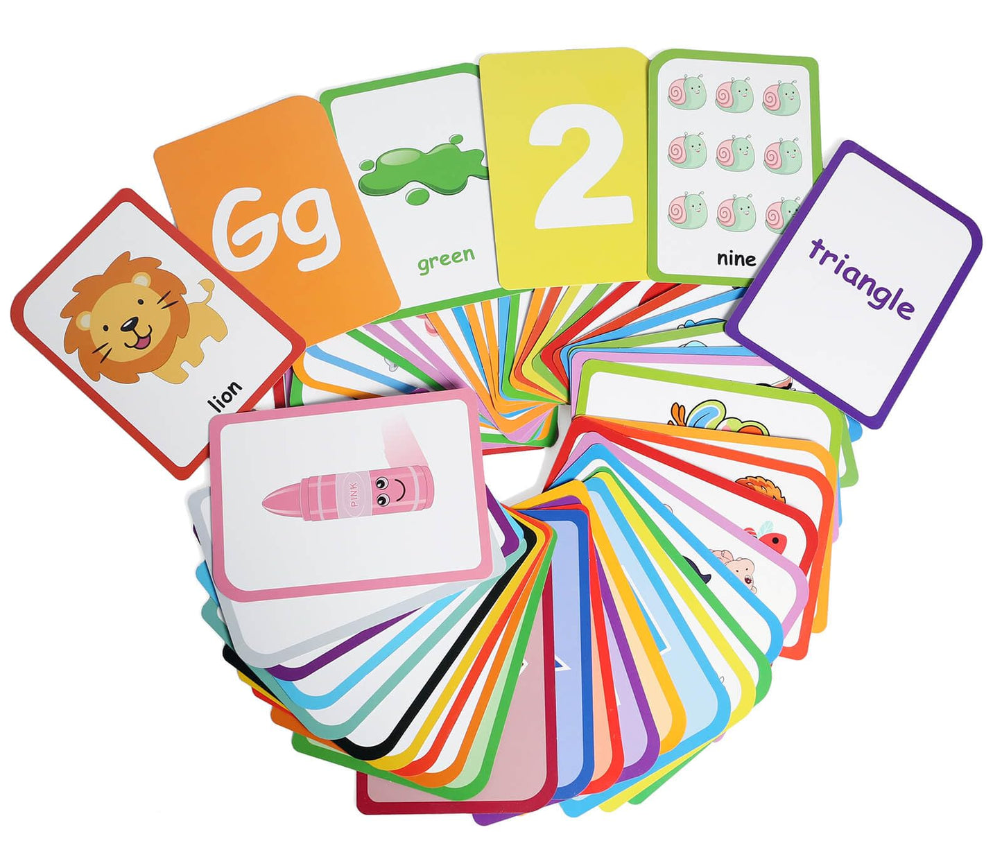 ZazzyKid Flash Cards for Toddlers Learning | 54 Double-Sided Alphabet, Numbers, Colors & Shapes