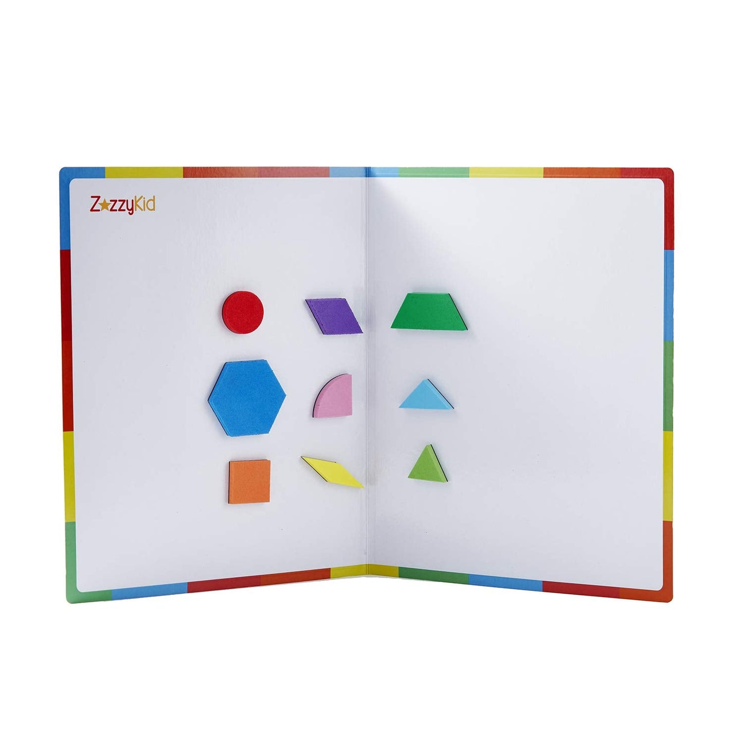 ZazzyKid Magnetic Pattern Blocks Set 216 Pcs Geometric Puzzles for STEM