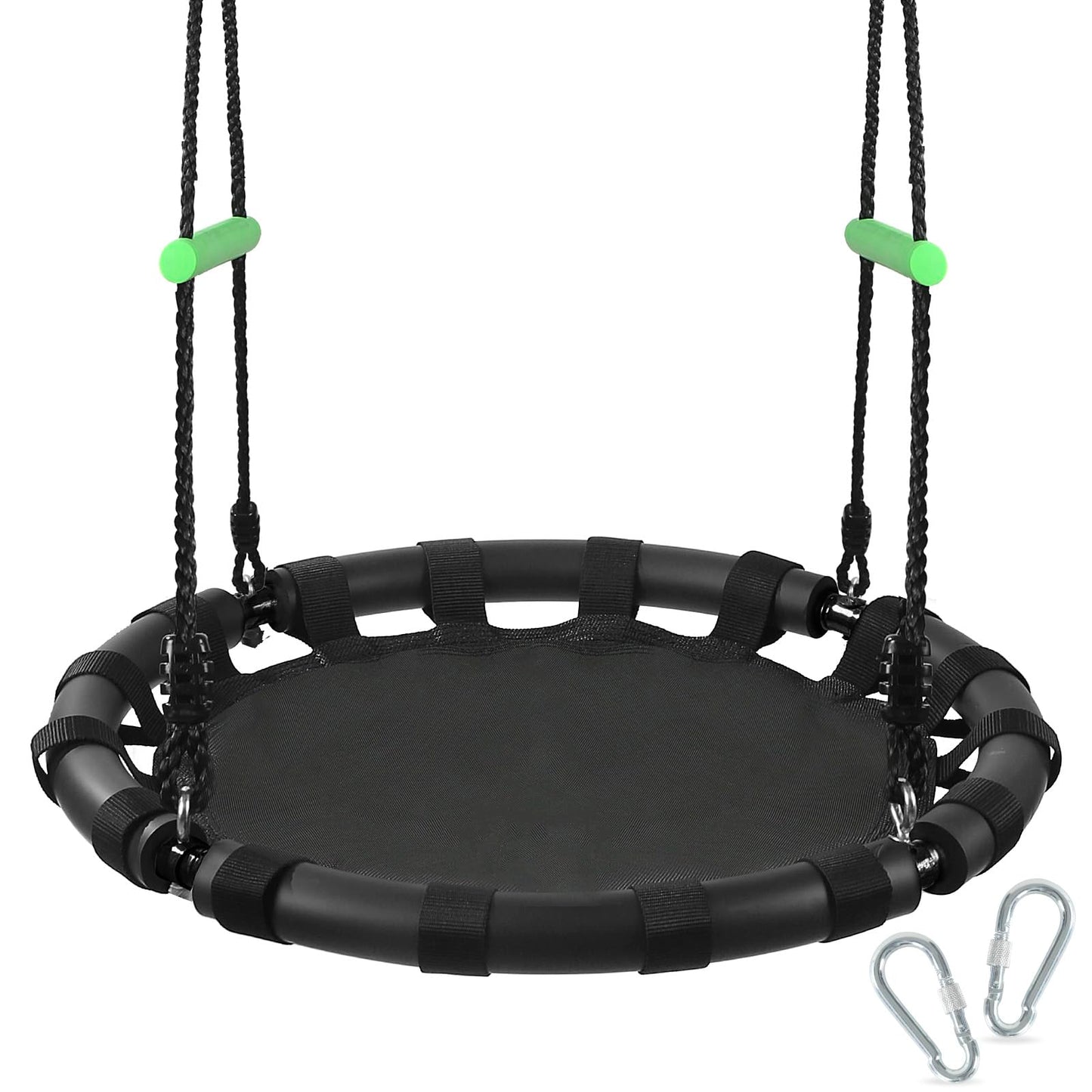 ZBZBML Tree Swing with PP Mat – 24-inch Saucer Swing for Outdoor Fun, Safe & Easy Install
