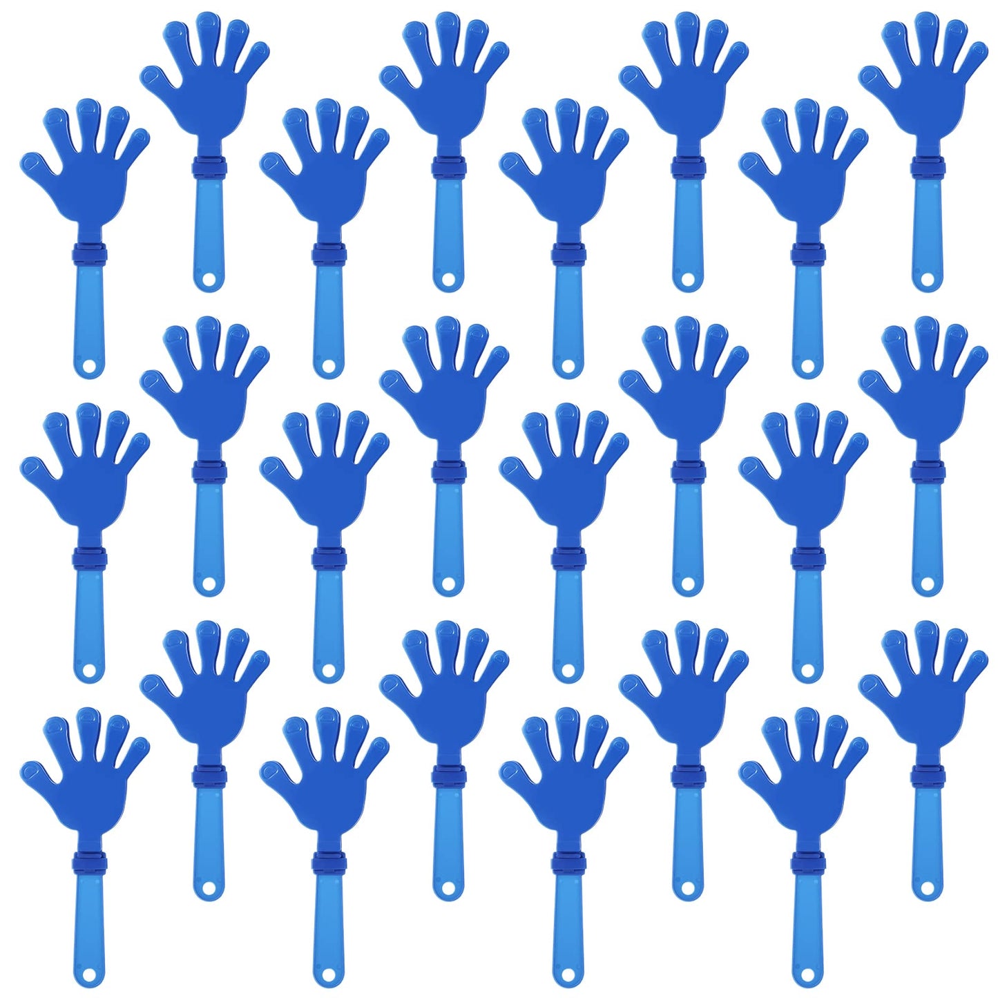 ZCYSRLQIN 24 Royal Blue Hand Clappers - 7.5-inch Noisemakers for Parties & Sports