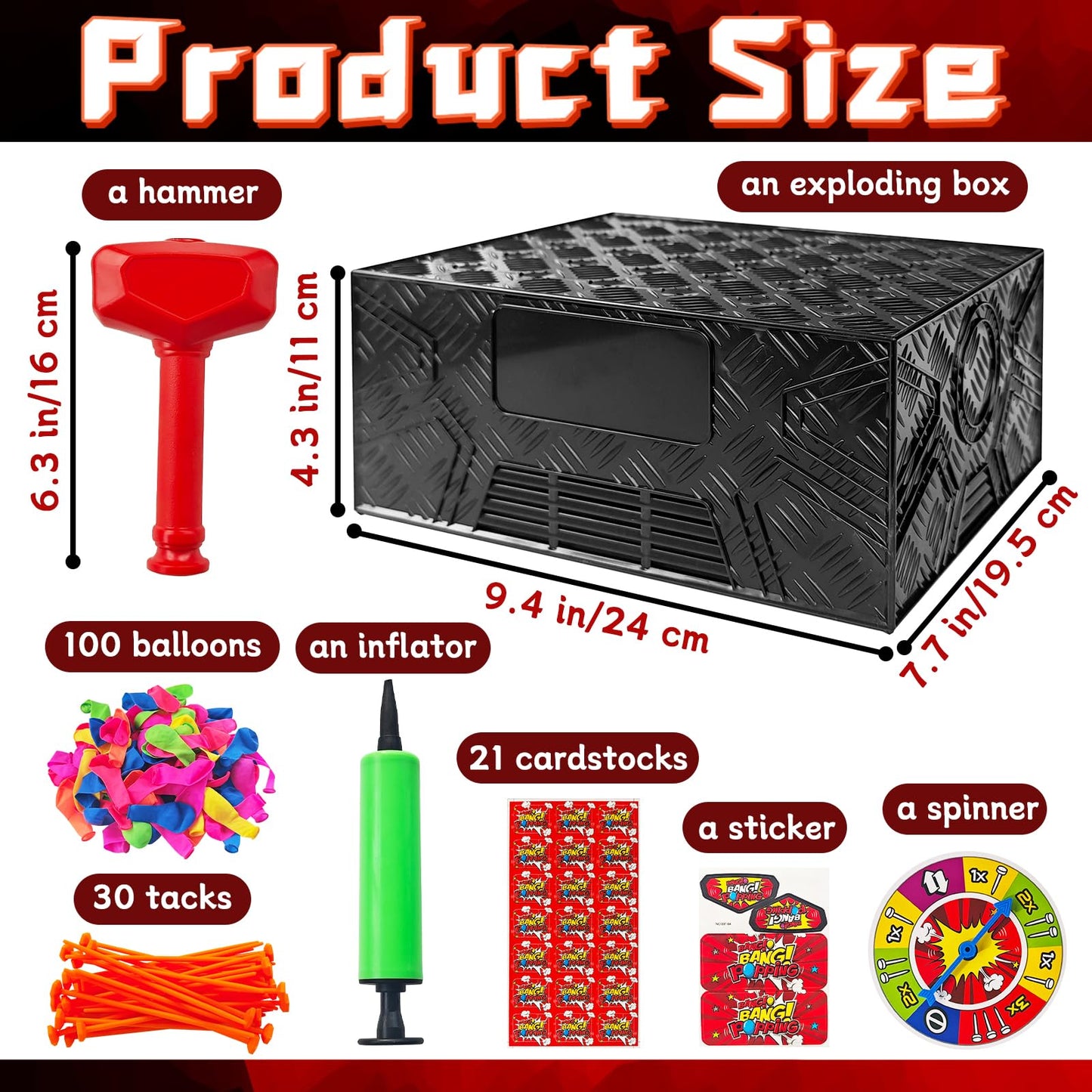 Zddaoole Balloon Pop Game – Blast Box Board Game for Family Parties | Exploding Balloon Fun