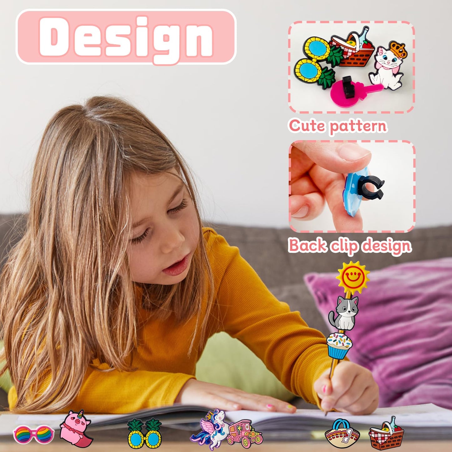 Zddaoole 100 Pcs Cute Pencil Topper Decorations – Classroom Prizes