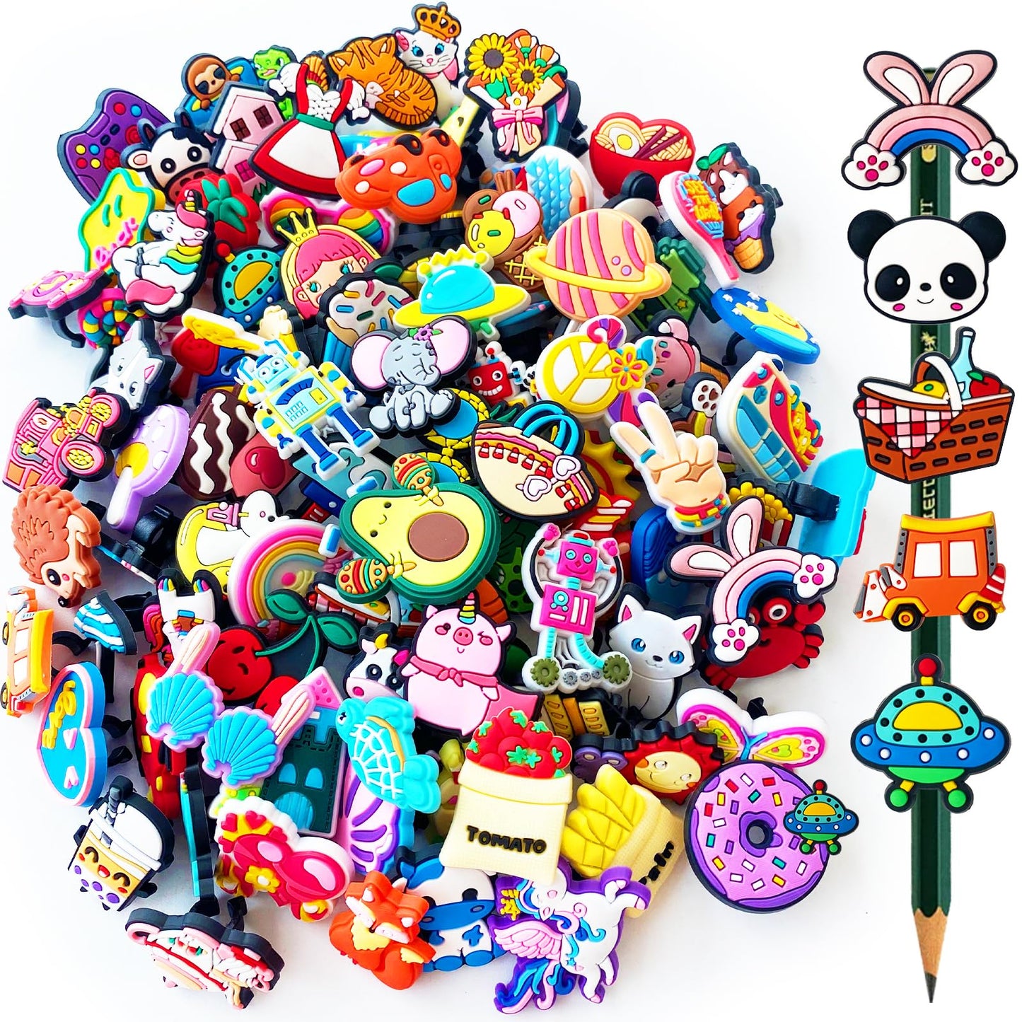 Zddaoole 100 Pcs Cute Pencil Topper Decorations – Classroom Prizes