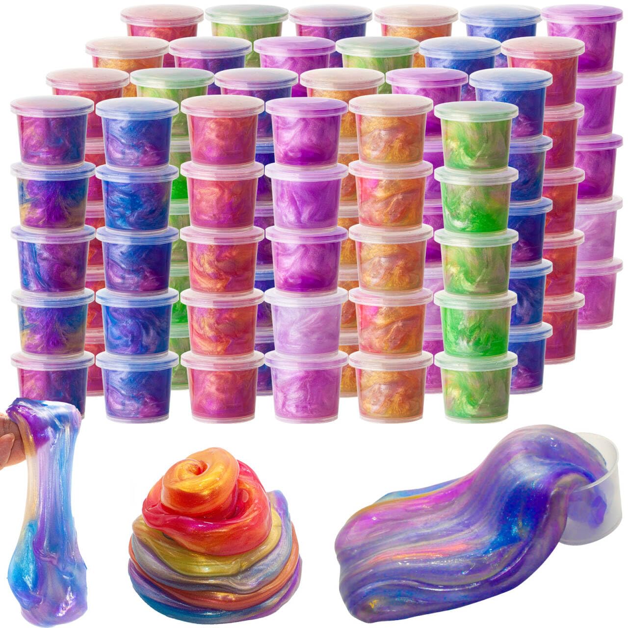 ZDTHNSIAT Galaxy Slime Toy 72-Pack – Colorful Fidget Slime for Kids, Party Favors