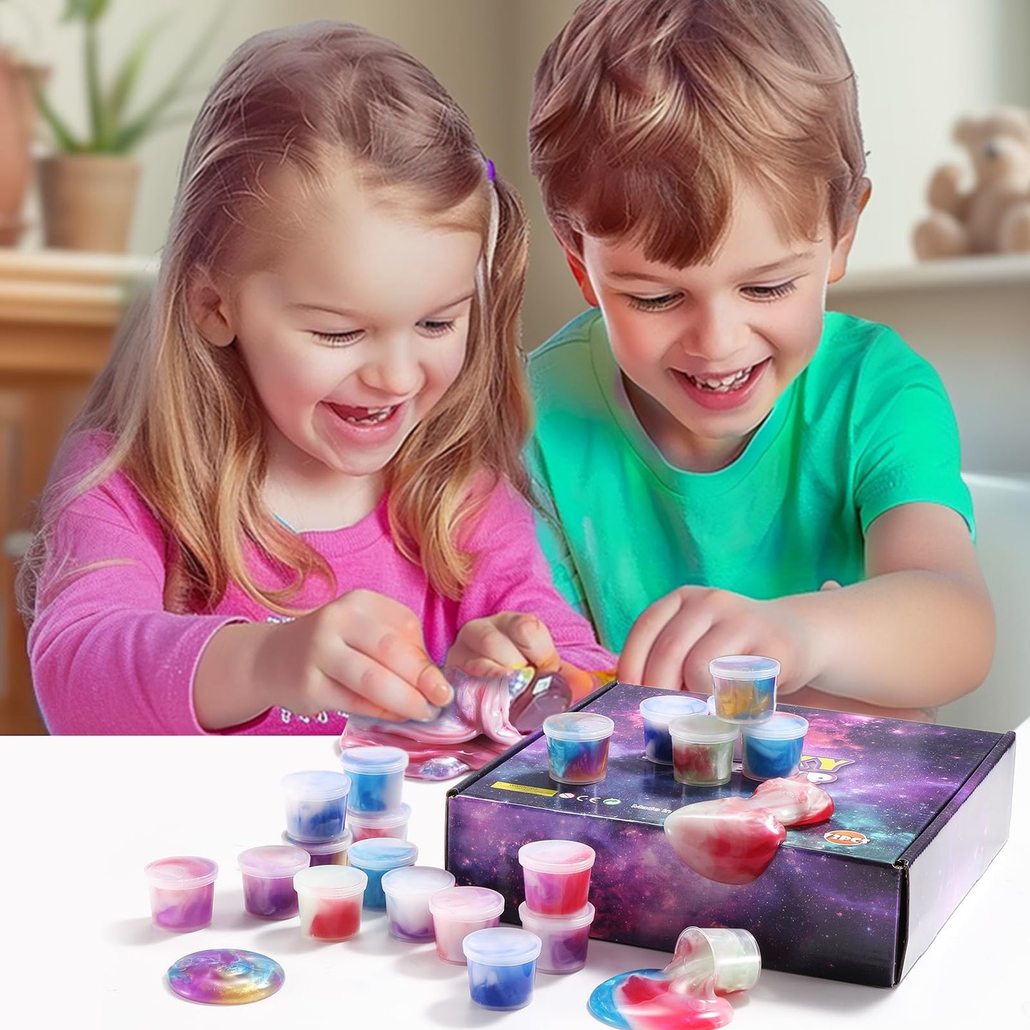 ZDTHNSIAT Galaxy Slime Toy 72-Pack – Colorful Fidget Slime for Kids, Party Favors