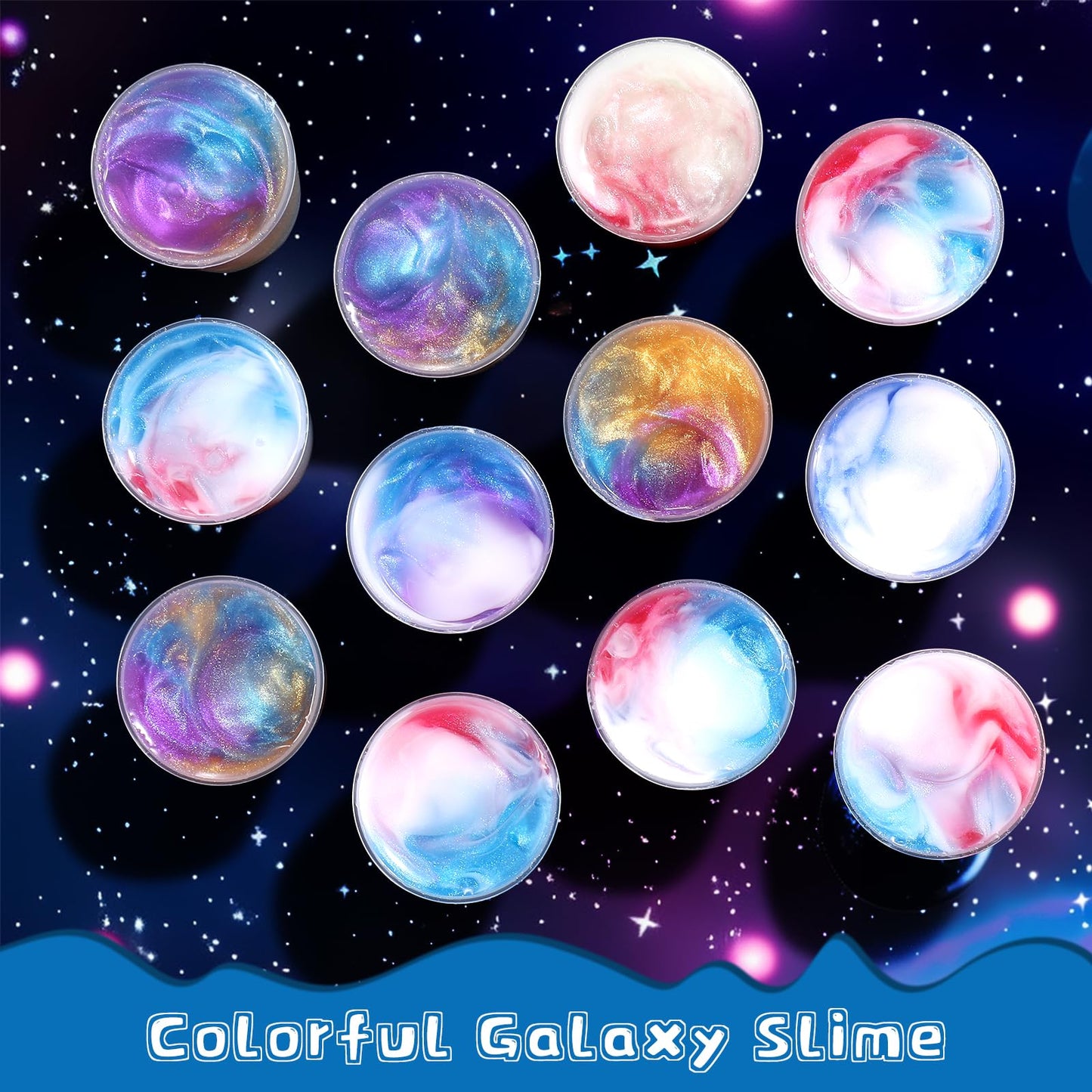 ZDTHNSIAT Galaxy Slime Toy 72-Pack – Colorful Fidget Slime for Kids, Party Favors