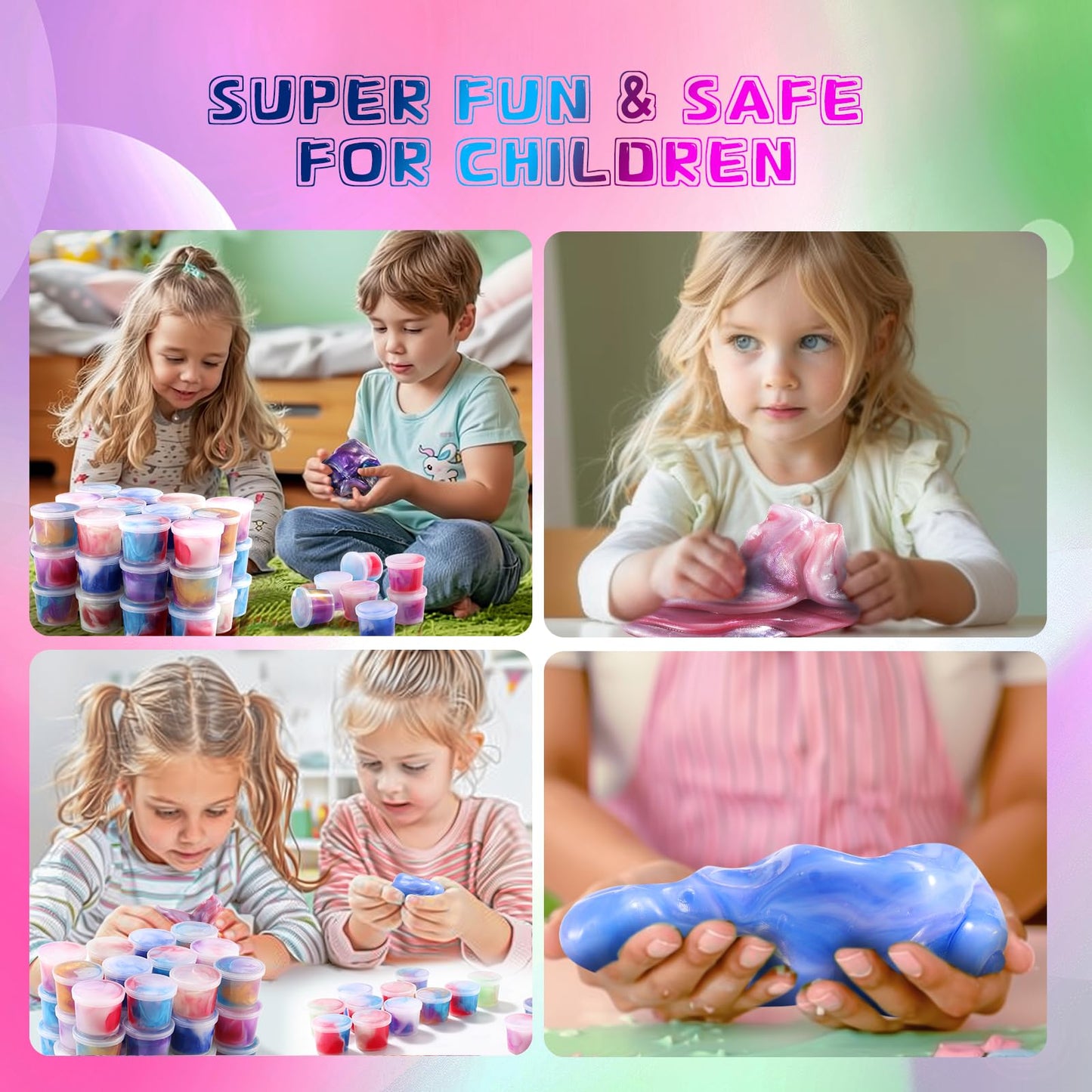 ZDTHNSIAT Galaxy Slime Toy 72-Pack – Colorful Fidget Slime for Kids, Party Favors