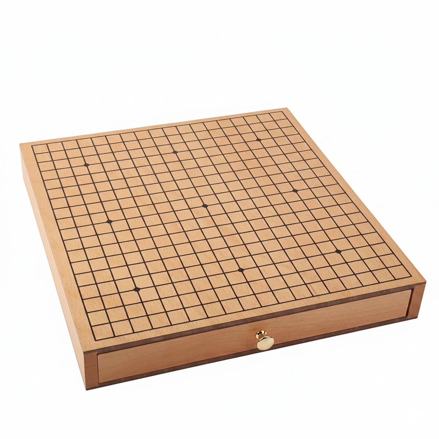 Zeamas Wooden Go Game Set – 11.8-Inch Goban with Drawers, 361 Stones, 19x19 Weiqi Board
