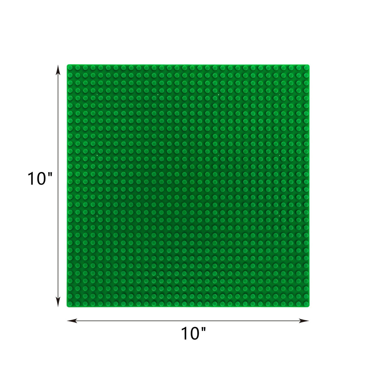 ZEAYEA 12-Pack Classic Baseplates 10x10 Green – Compatible with Most Bricks