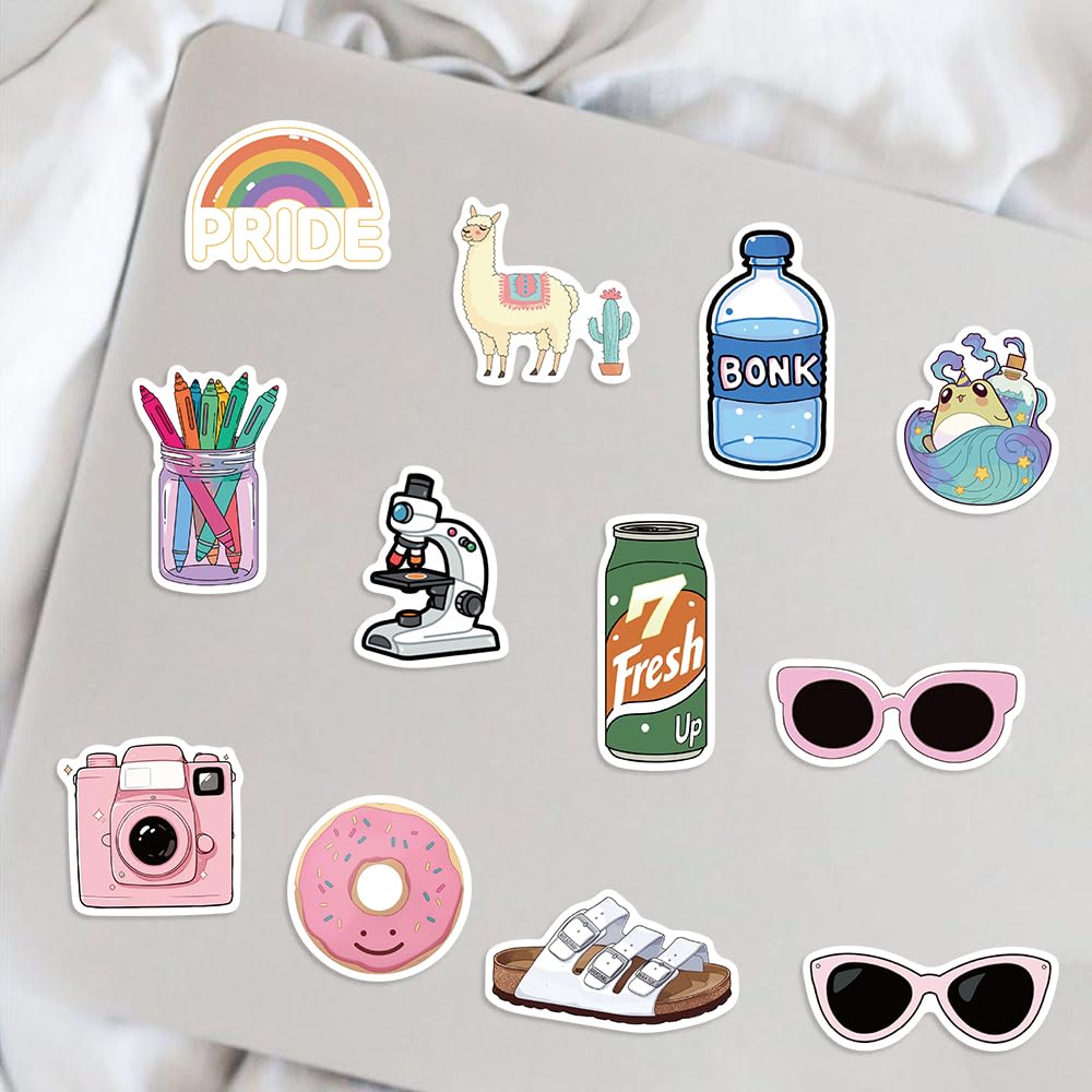ZECANLIES 120Pcs Water Bottle Stickers – Waterproof Vinyl Decor Pack for Kids, Teens & Adults