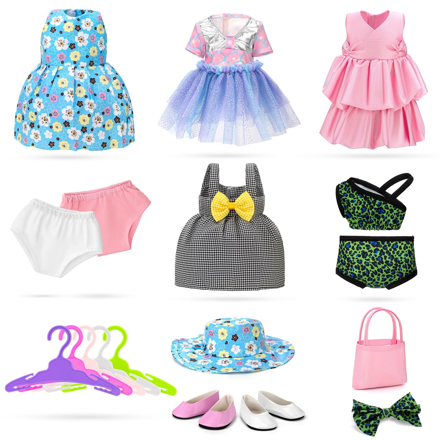 Zecckige 18-Inch Doll Clothes & Accessories – 18-Piece Complete Outfit Set
