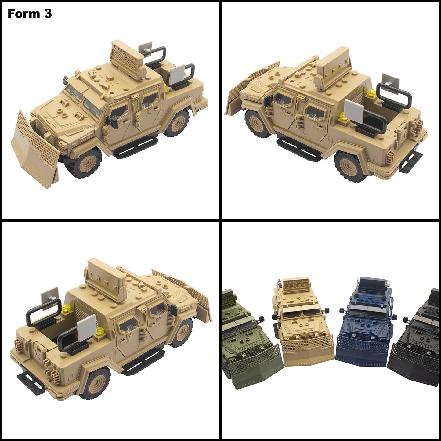 ZECHOCHOZE Desert Armored Vehicle Building Toy – Military Brick Set for Ages 6–12