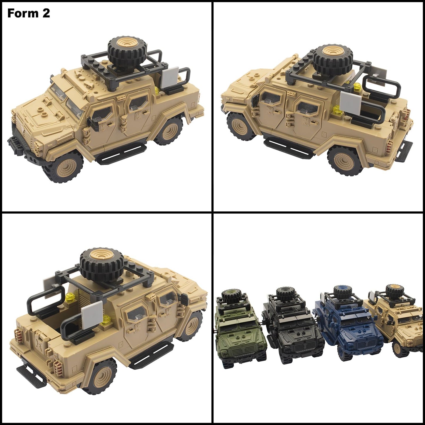 ZECHOCHOZE Desert Armored Vehicle Building Toy – Military Brick Set for Ages 6–12
