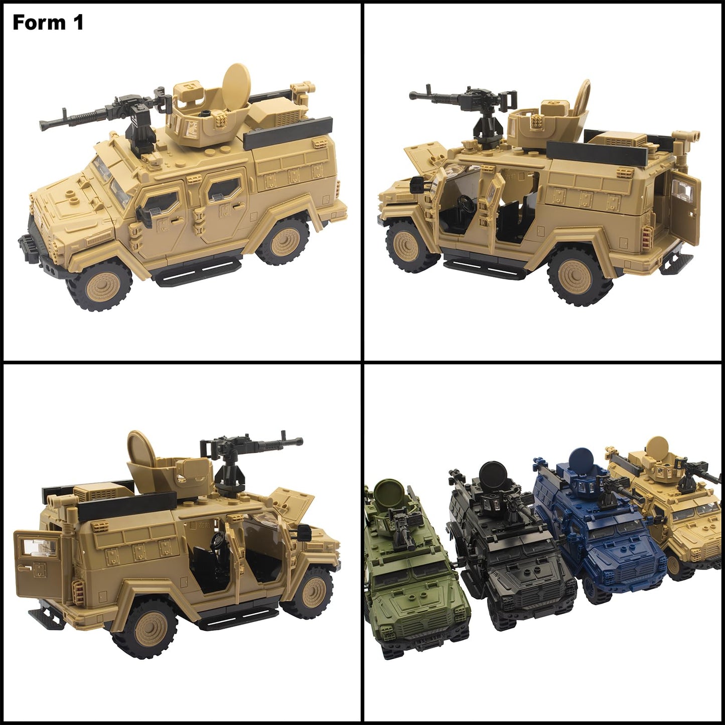 ZECHOCHOZE Desert Armored Vehicle Building Toy – Military Brick Set for Ages 6–12