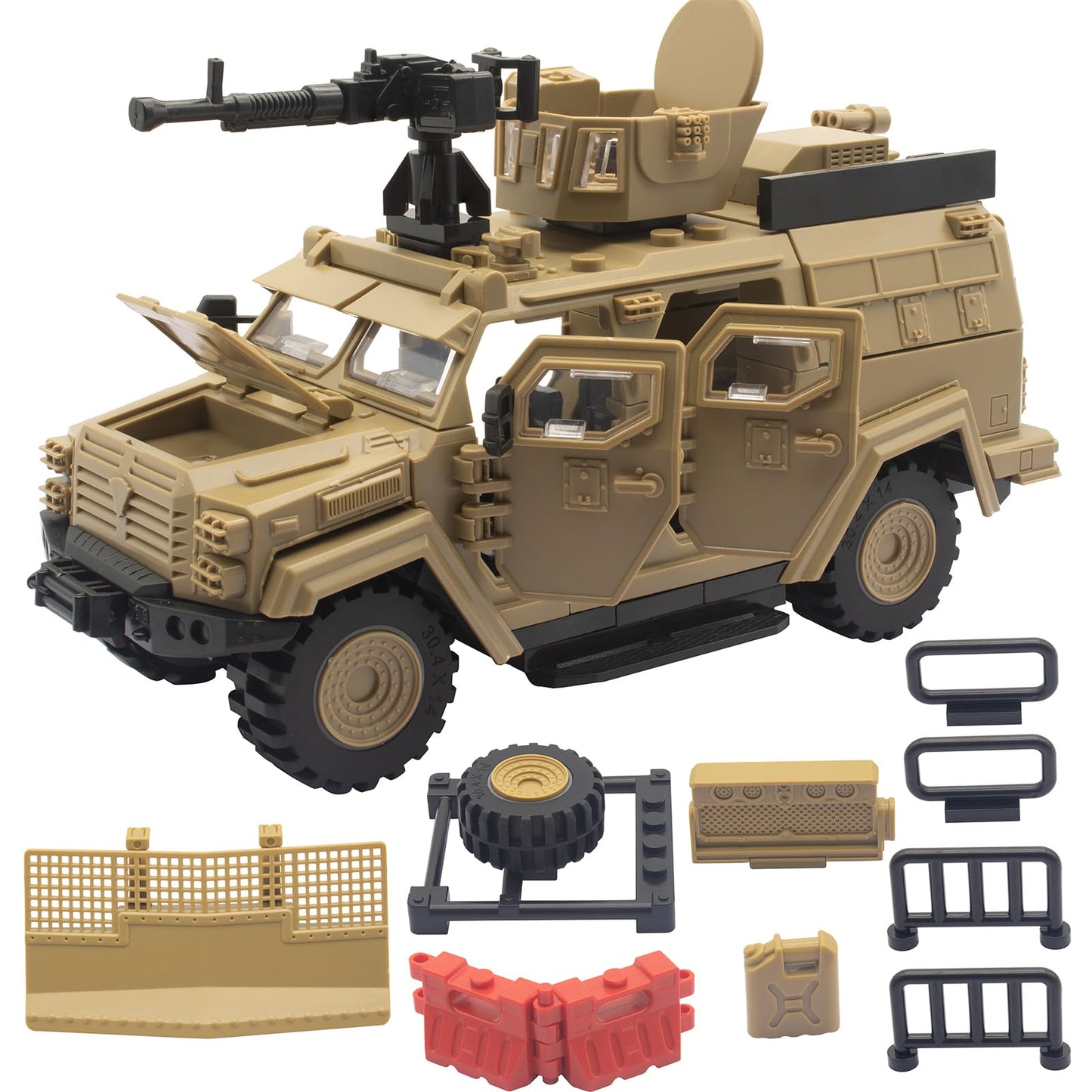 ZECHOCHOZE Desert Armored Vehicle Building Toy – Military Brick Set for Ages 6–12